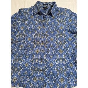 LANDS END Size 16W Paisley No Iron Supima Long Sleeve Shirt